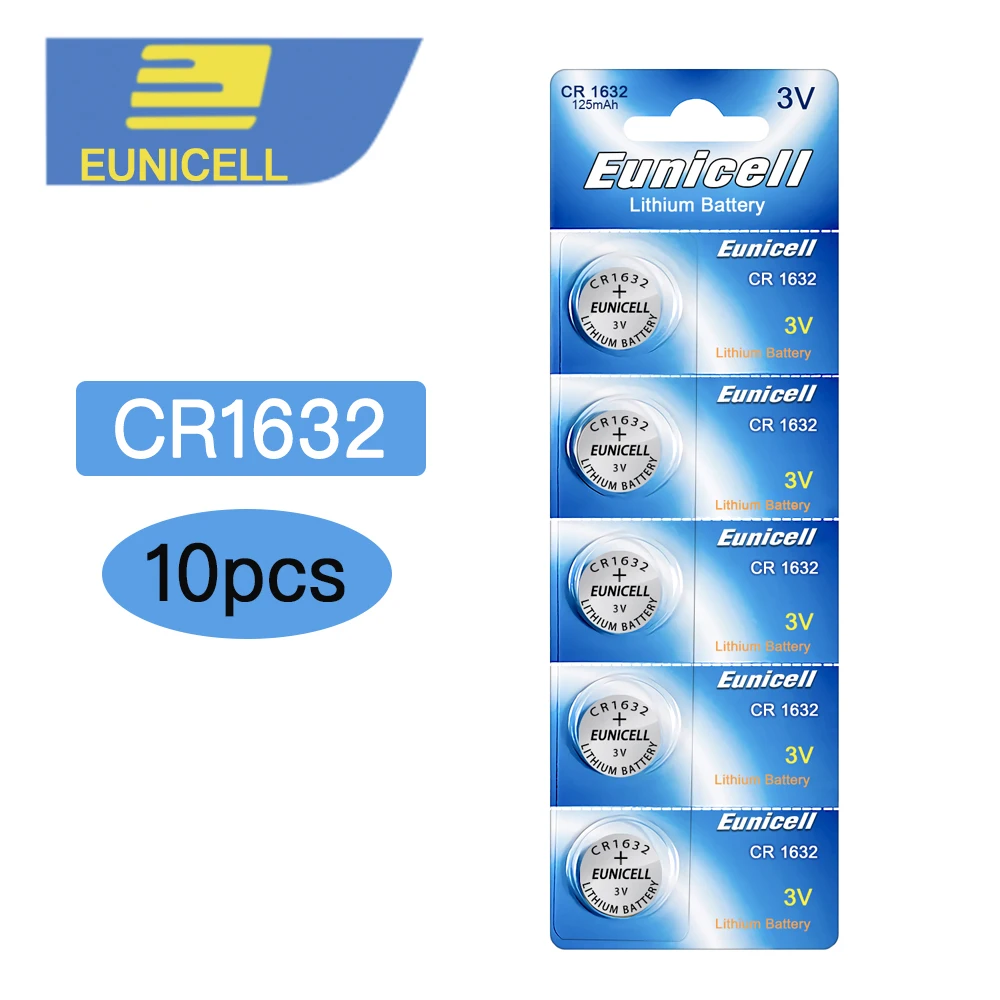 

10pcs CR1632 CR 1632 ECR1632 DL1632 KCR1632 LM1632 3V lithium Button Cell battery Batteries for Toys watch 2Cards