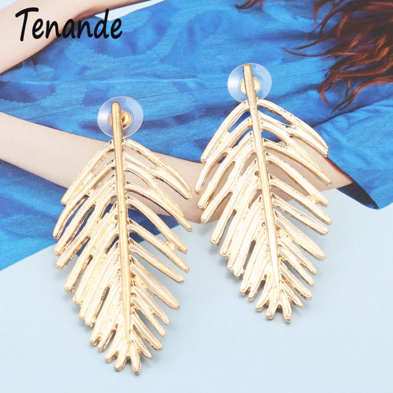 Женские Висячие серьги Tenande в стиле панк с большими длинными массивными полыми