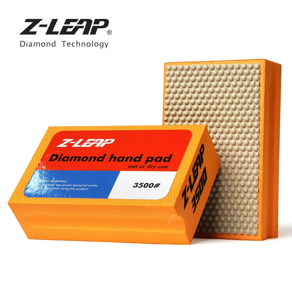 Z-LEAP, 1 шт., Полировочный круг из смолы с бриллиантами для ручной полировки, пена для стекла, керамики, мрамора, гранита, камня, мелкого шлифования, влажного использования, зернистость 800-7000