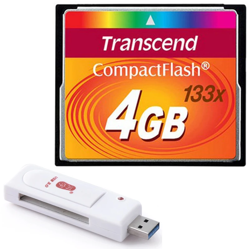 Бренд Transcend 133x CF карта 32 ГБ 16 8 4 компактная флэш памяти + USB3.0 кардридер для цифровой