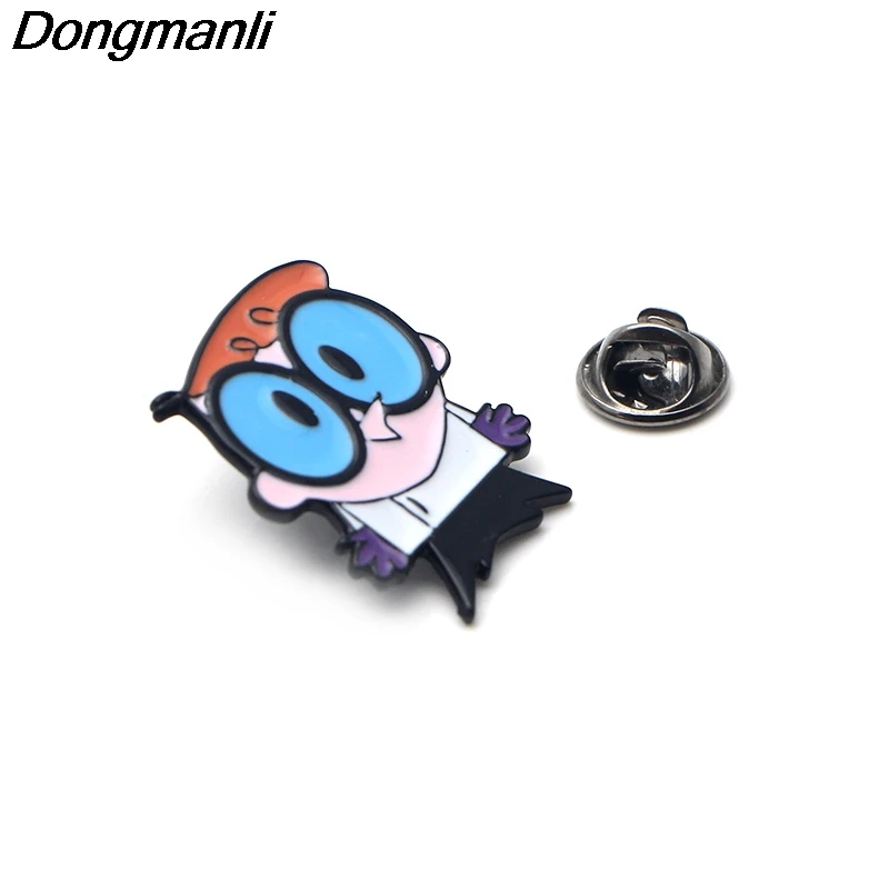 P3275 Dongmanli Симпатичные Dexter эмалированные булавки и броши для женщин и мужчин нагрудные значки на рюкзак сумки значок подарки