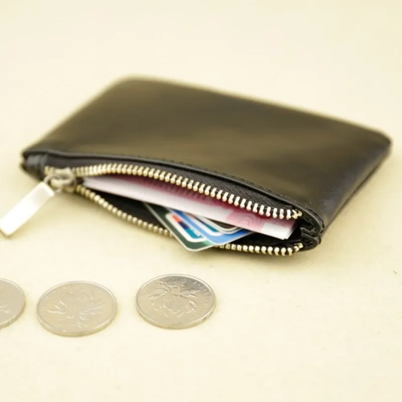 Medee Мини кошельки на молнии маленький кошелек из натуральной кожи тонкий мужские