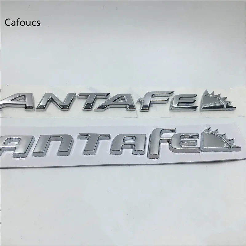 Cafoucs для Hyundai Santafe хром 3D буква эмблема задний багажник значок логотип хвост