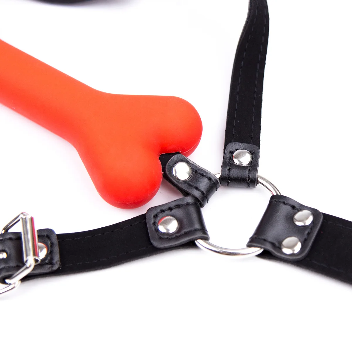 Садо силиконовые бит кляп для рта кожа маска ремешок собака кость на ремешках