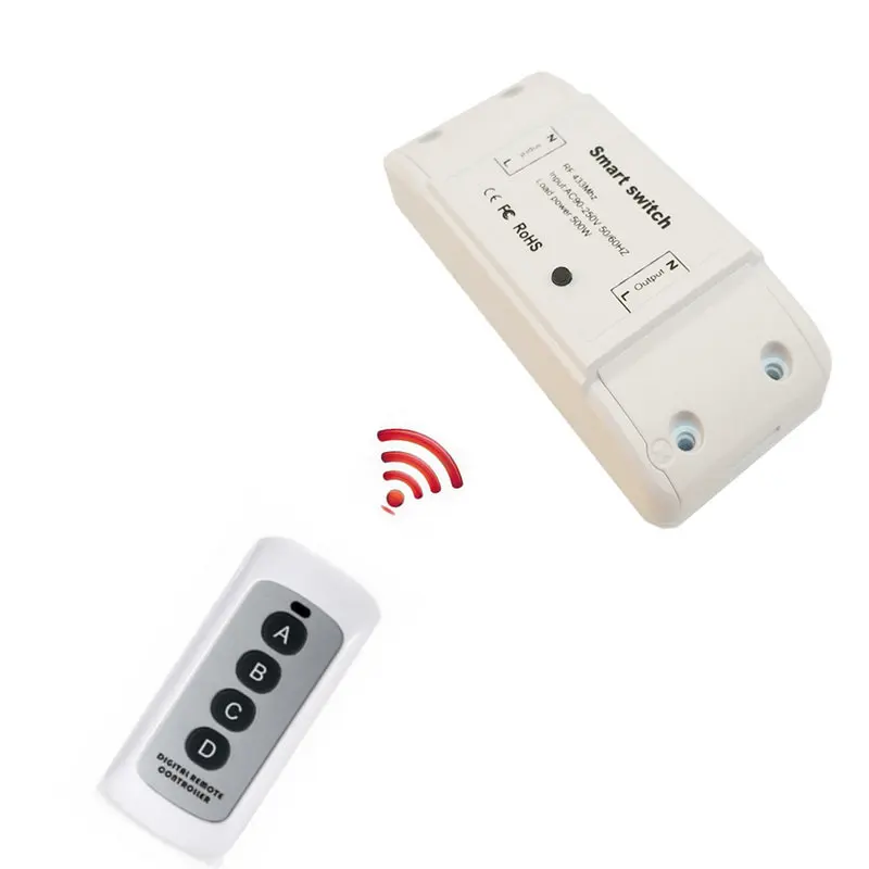 1W remote 1 receiver Беспроводной Умный домашний переключатель с радиочастотным приемником 433 МГц - Цвет: 1W remote 1 receiver