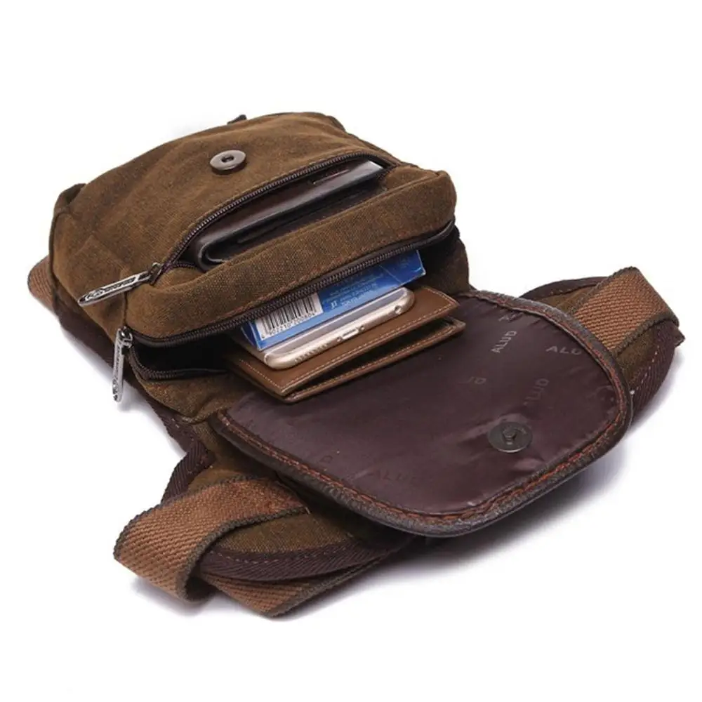 Холщовый поясной кошелек для мужчин тактическая походная дорожная уличная сумка