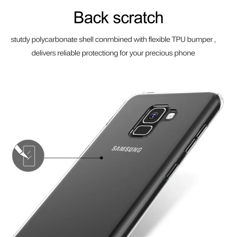 100 шт прозрачный мягкий силиконовый ТПУ гелевый Чехол для Samsung J7 Duo J4 J6 J8 2018 Note 9