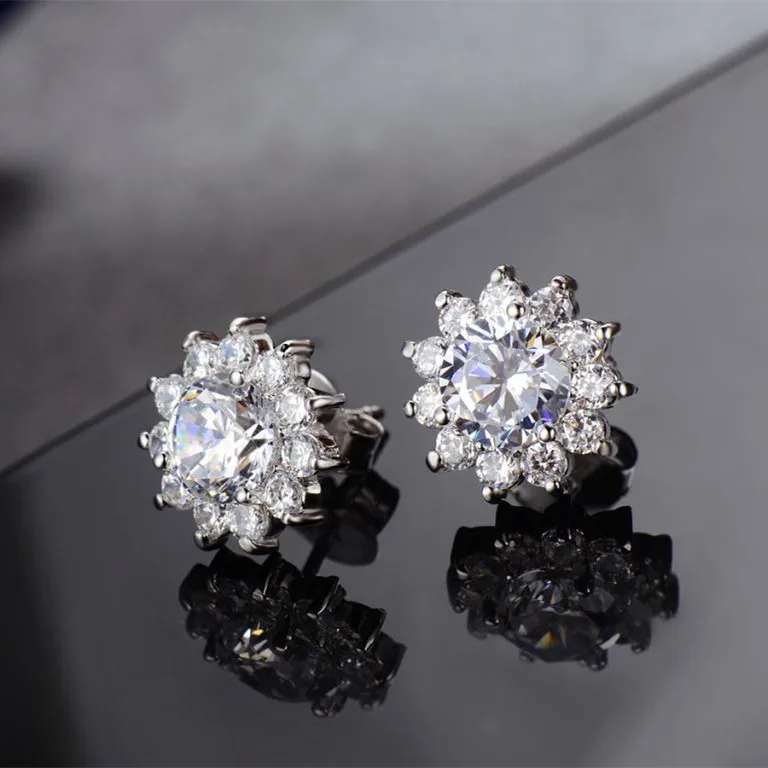 Test Positive Warranty Test Positive 6.5MM 1Ct each G-H Moissanite Diamond Stud Earrings 925 Sterling Silver Earring | Украшения и