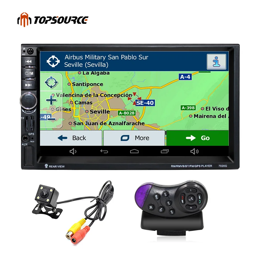 TOPSOURCE автомобильный мультимедийный плеер 7020G 7 ''HD сенсорный экран 2 Din Авто с gps MP3 MP5 Аудио стерео радио Bluetooth FM USB