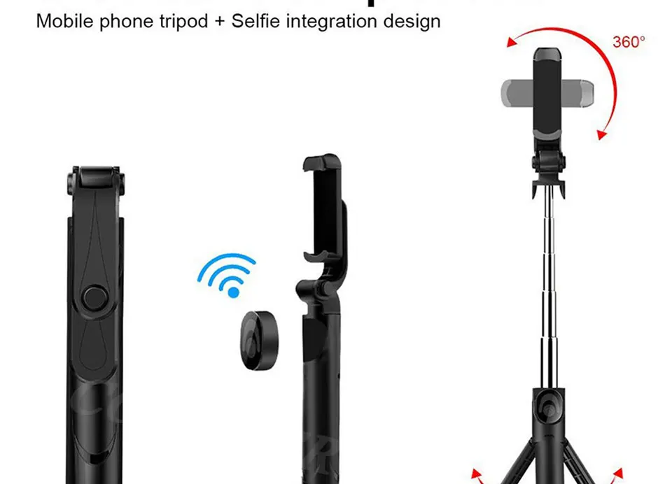 COOLJIER мини беспроводной Bluetooth селфи палка для iPhone X 7 8 6s Plus выдвижной монопод с пультом дистанционного управления для samsung 3 в 1 штатив