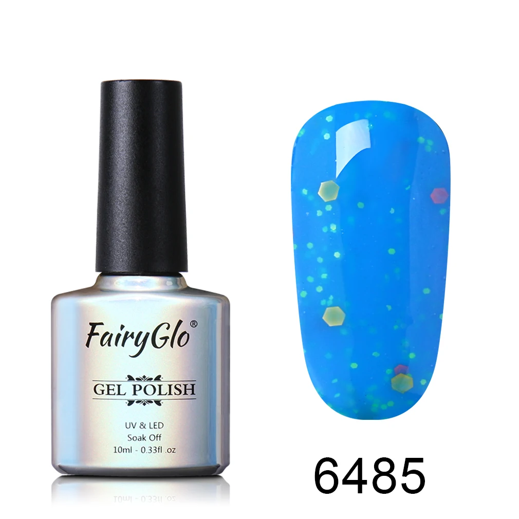 FairyGlo 10 мл сыр конфеты Гель-лак для ногтей замочить от УФ светодиодный Гель-лак длительный гель лак для ногтей нужно верхнее Базовое покрытие лак для ногтей - Цвет: 6485