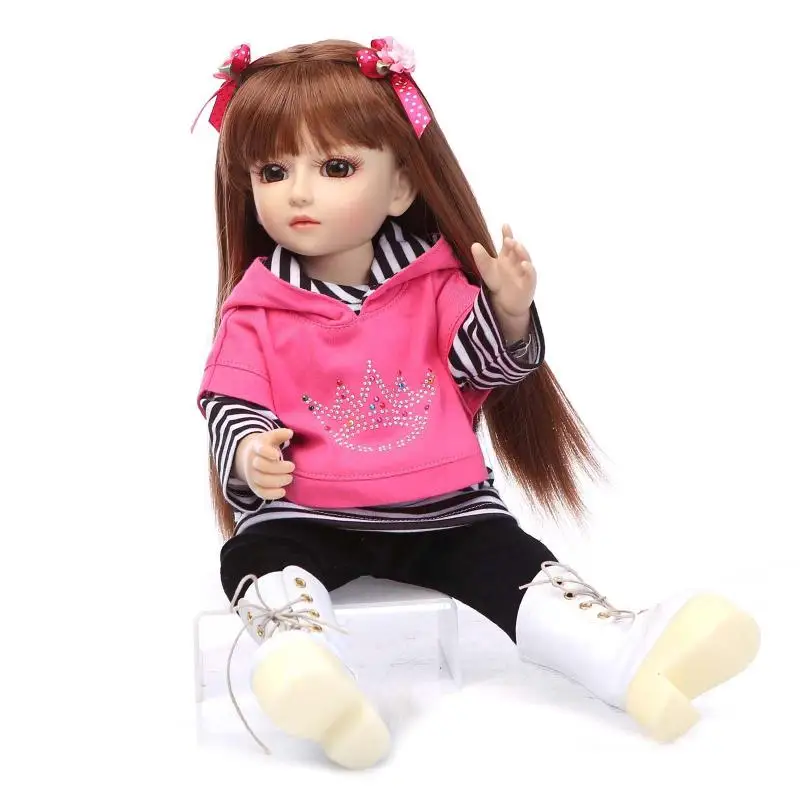 Новорожденных девочек чистые Reborn Baby20 &quotвсего тела силикона Baby Doll девочка