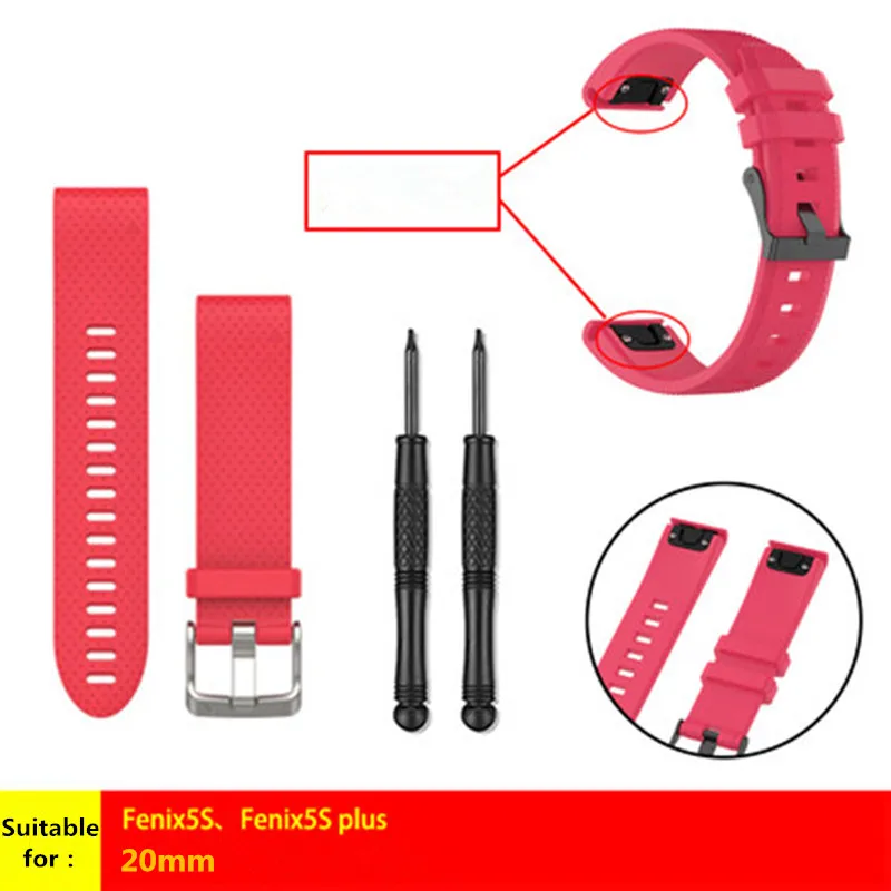 Brand new original multicolor Garmin Fenix3/Fenix5/Fenix5S/Plus/Instinct watch with black red green yellow blue strap | Спорт и
