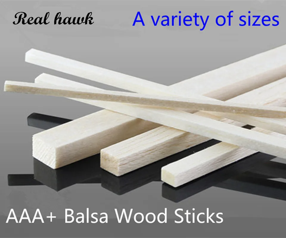 

1000mm long size 10x10/12x12/15x15/20x20mm Long square wood AAA+ Balsa Wood Sticks Strips for airplane boat Models model DIY