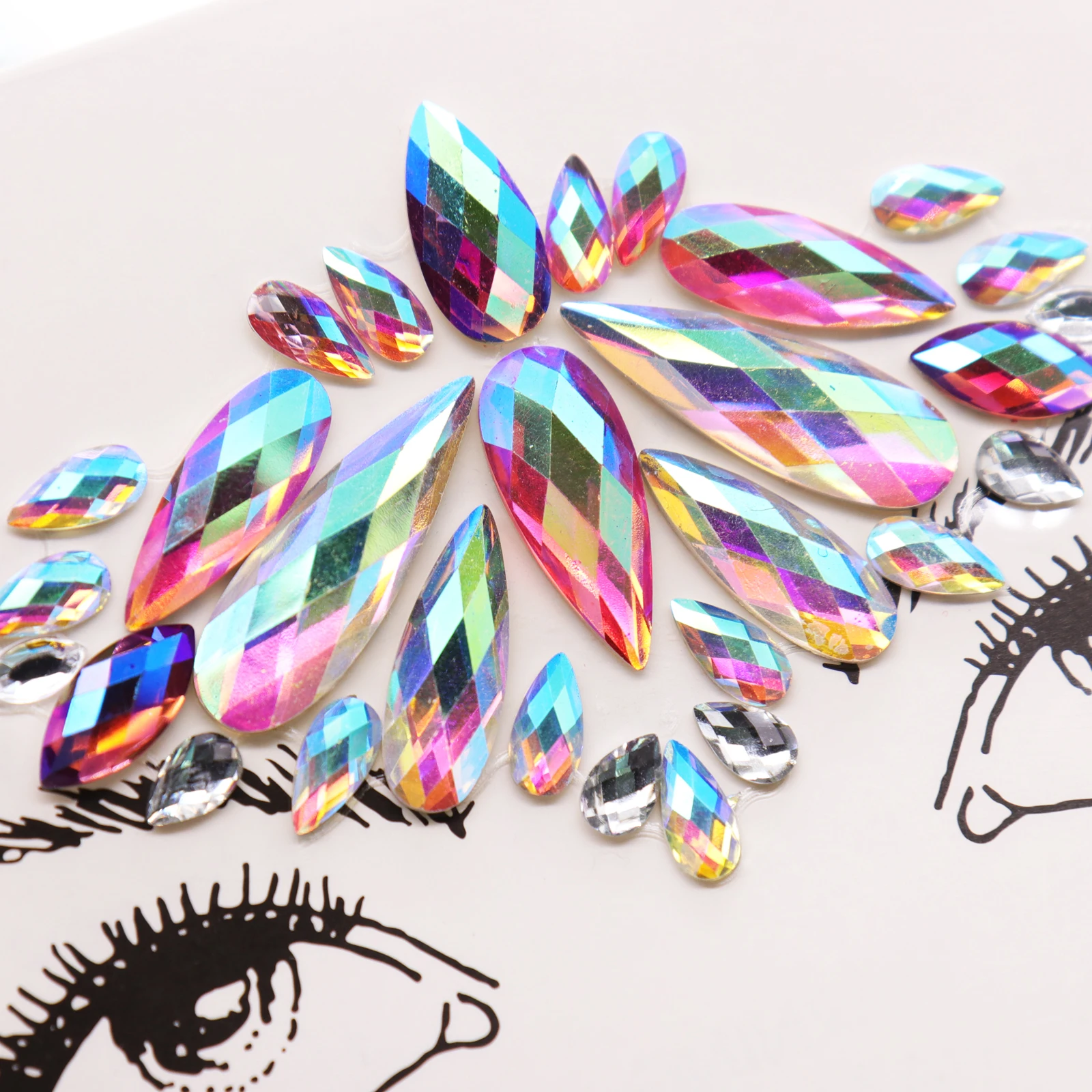 1 шт. акриловая наклейка для лица Bindi ручная работа богемский и этнический стиль