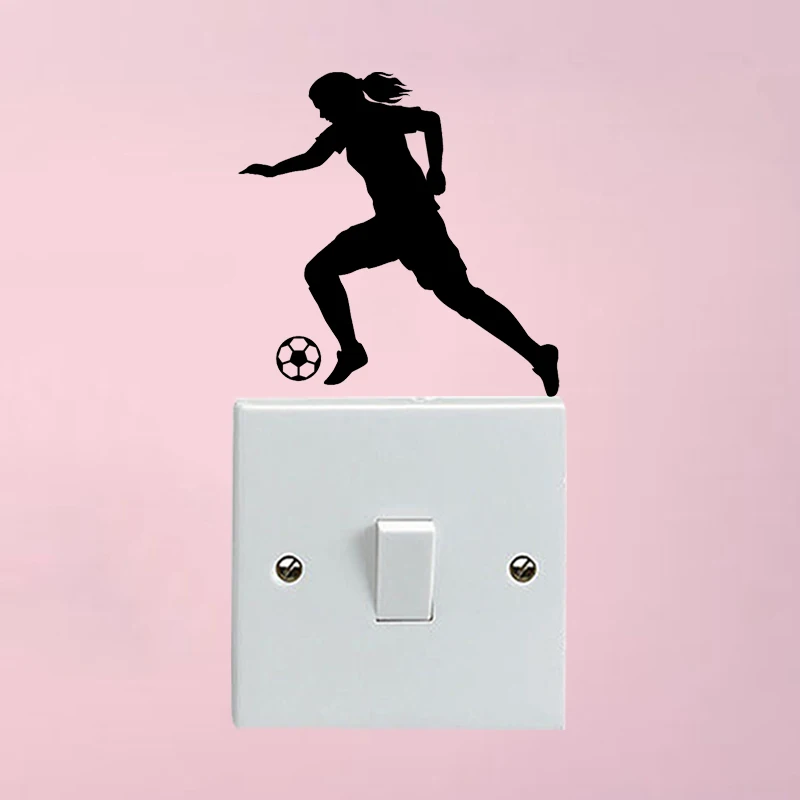 Женский футболист личности Аксессуары Наклейка на стену светильник