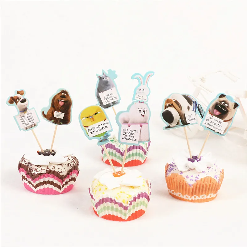 24 шт. Тайная жизнь домашних животных Макс Дюк снежный шар конфета топперы для