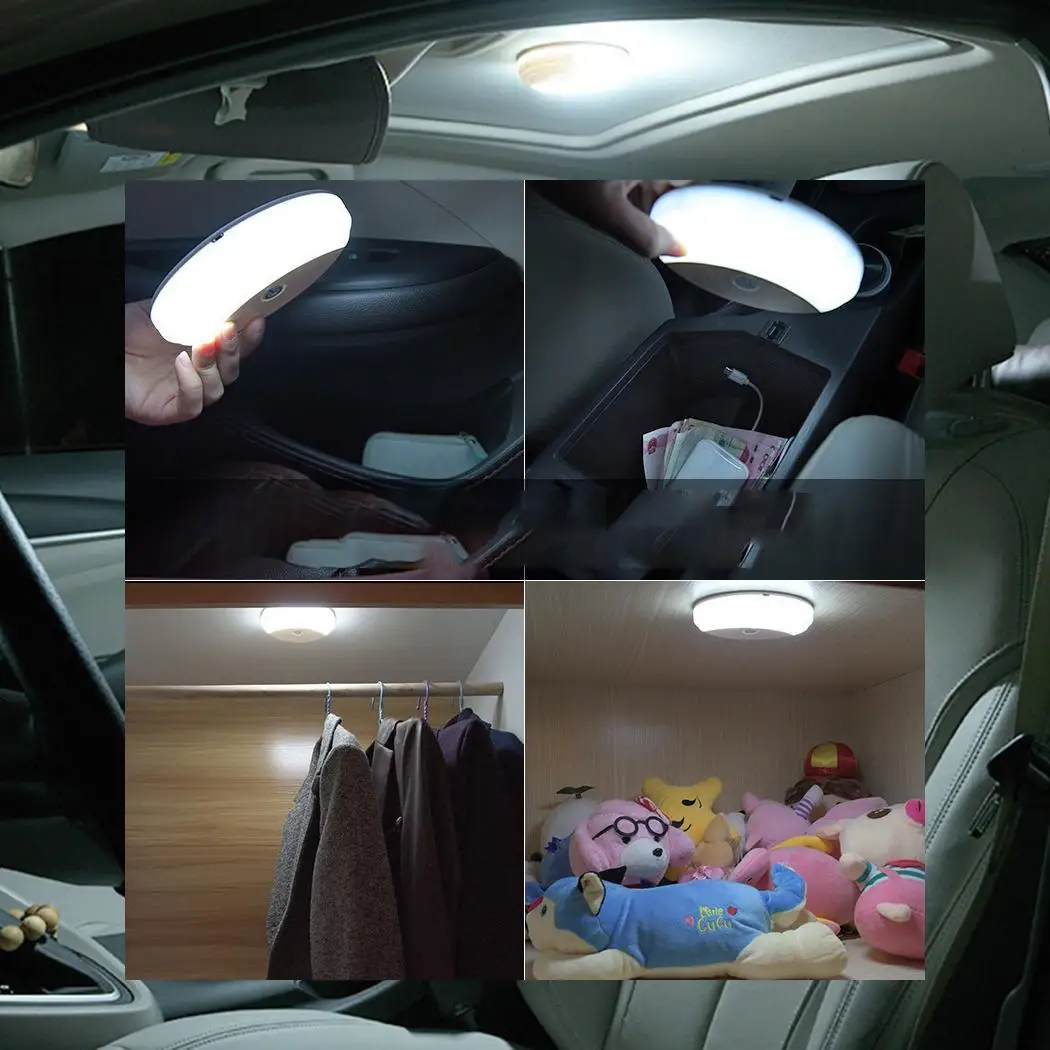 Rechargeable LED Light Car Roof Ceiling Reading Lighting 320mAh Home, Car, etc Lamp 4-5 Hours Magnetic 4 Hours
