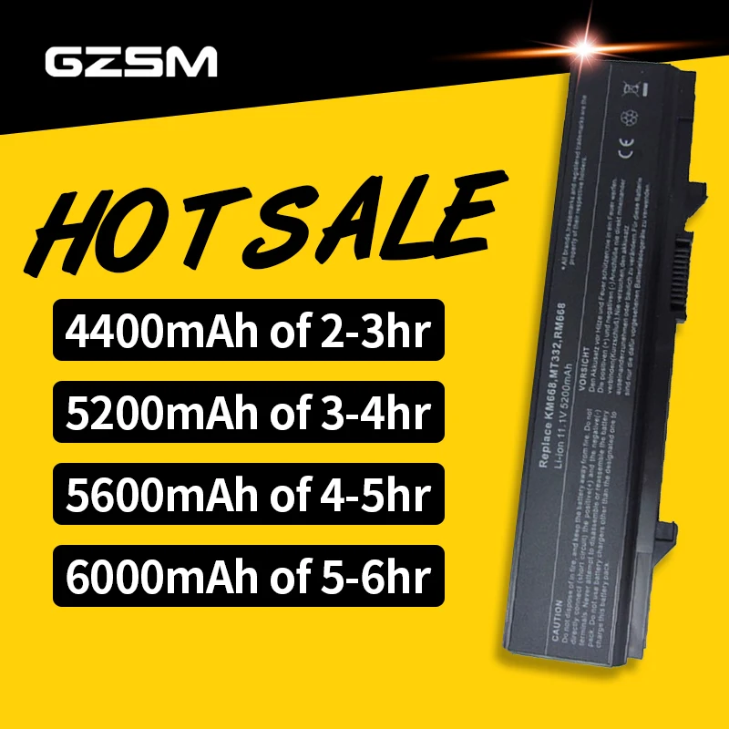 Аккумулятор GZSM lptop для dell Latitude E5400 E5410 E5500 E5510 0RM668 312 0762 0769 0902 451 10616 10617 KM668|battery for dell|dell