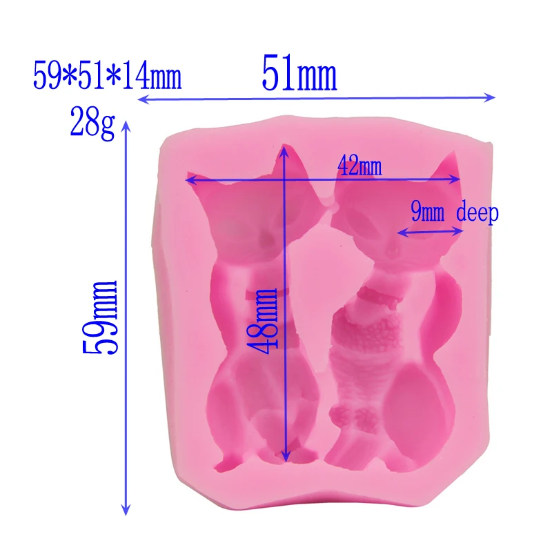 3d силиконовая форма для торта с лисой инструмент украшения свадебного боковая