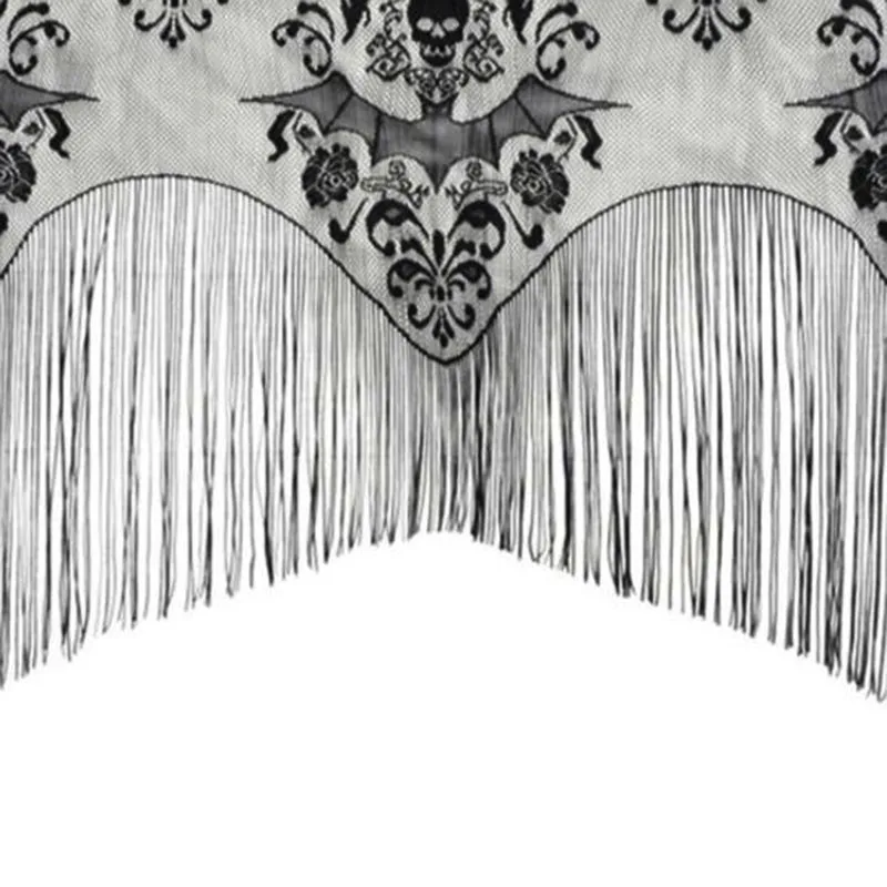 Тканевая занавеска с черепом летучей мыши шаль для Хэллоуина дома привидениями