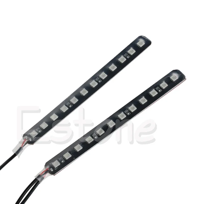 2X12 LED Car SUV Interior Footwell Floor Decor Atmosphere Light Neon Strip Green | Автомобили и мотоциклы