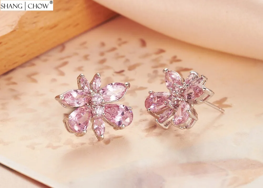 Женские серьги из серебра 925 пробы розового цвета|earrings fashion|silver fashion earringsearrings for women