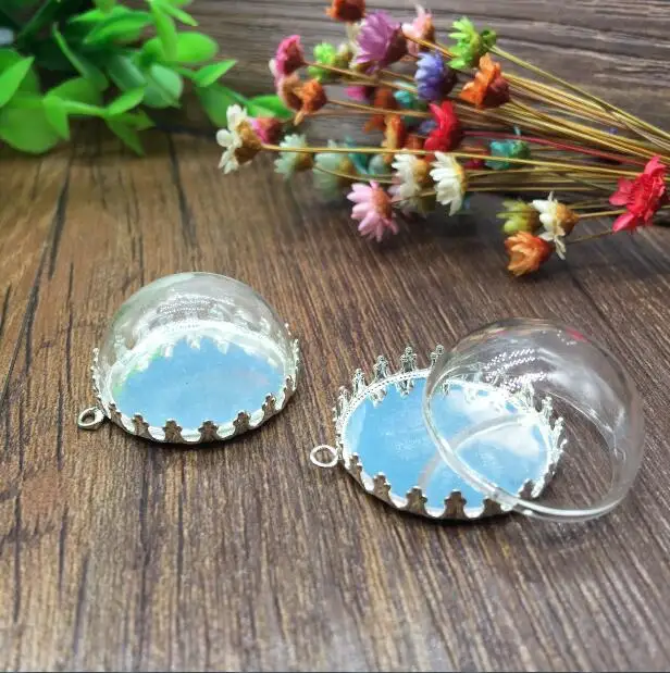 50 компл./лот 25 мм фотосессия/серебряная/золотая корона базовый круглый