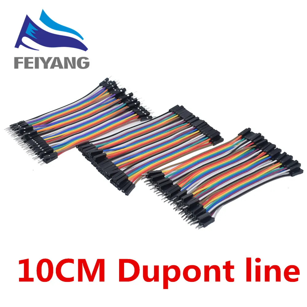 Dupont line 10 см папа-папа+ папа-мама+ мама-мама Перемычка провод Dupont кабель - Цвет: Dupont KIT