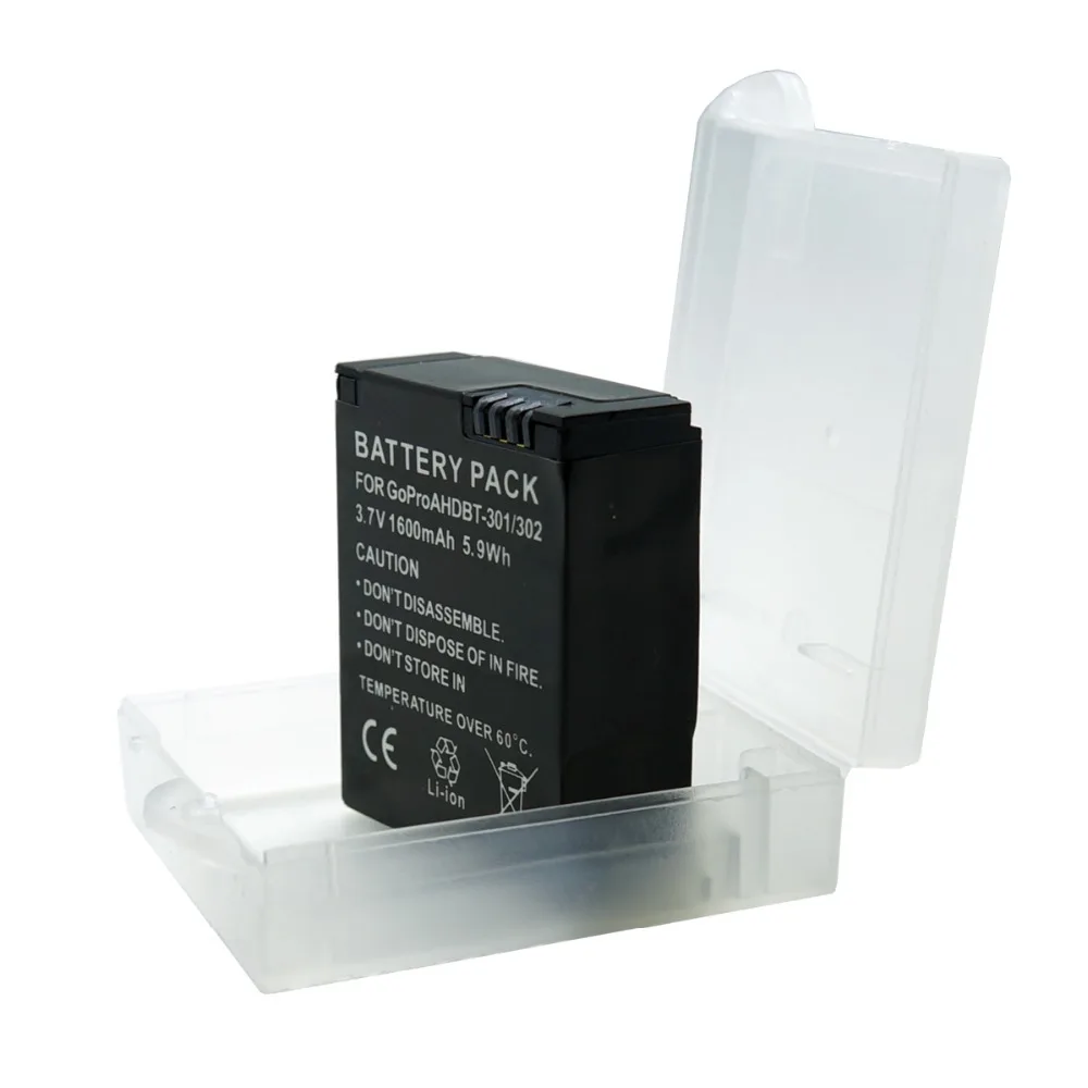 3 шт. AHDBT-301 AHDBT 301 302 для GoPro Hero 3/3+ батареи+ светодиодный двойной зарядное устройство, Go Pro Hero 3 plus аккумулятор для экшн-камеры