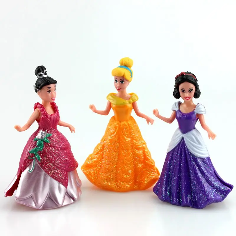 Игрушки Disney 14 шт./лот мультяшное аниме принцесса Белоснежка Русалка Набор