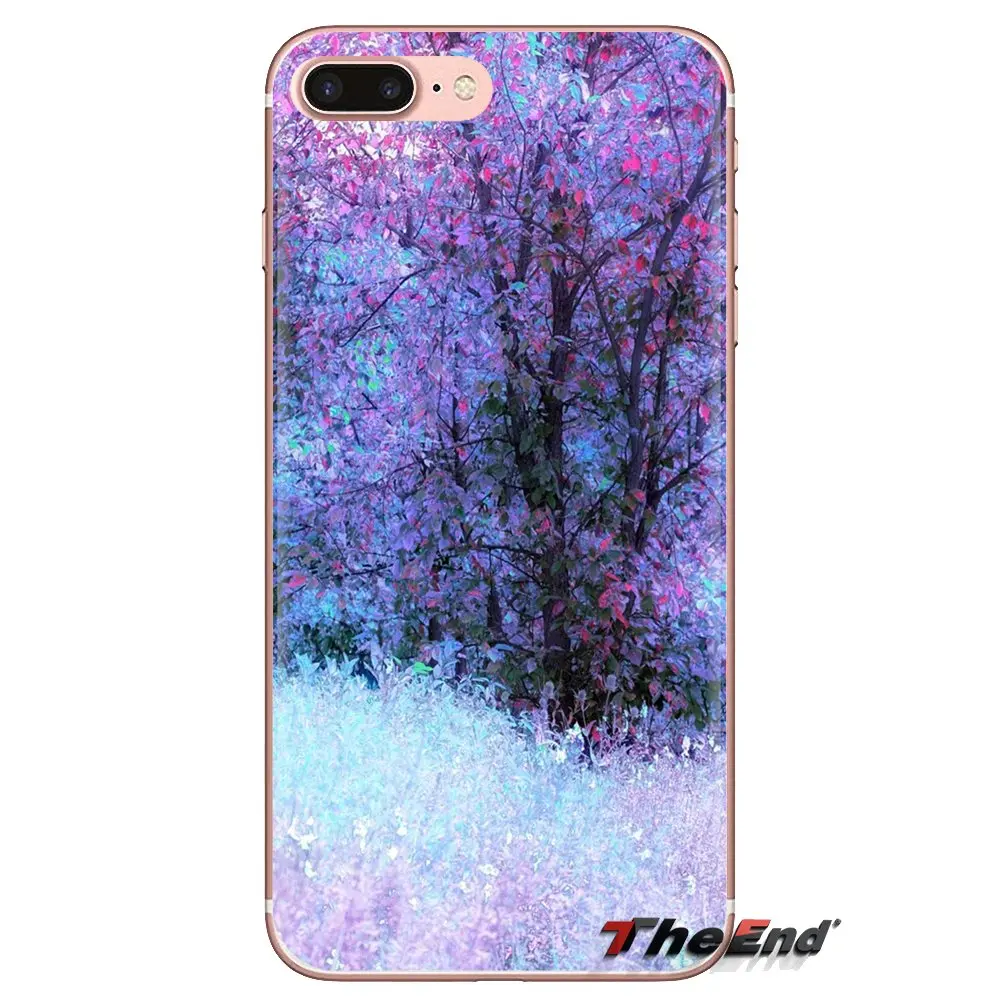 Красивый голубой природный лес для Sony Xperia Z Z1 Z2 Z3 Z5 compact M2 M4 M5 C4 E3 T3 XA Huawei Mate 7 8 Y3II