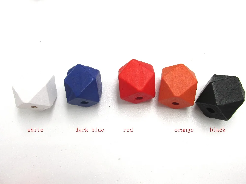 Бесплатная доставка! Геометрические свободные деревянные шарики 20 мм смешанный 5