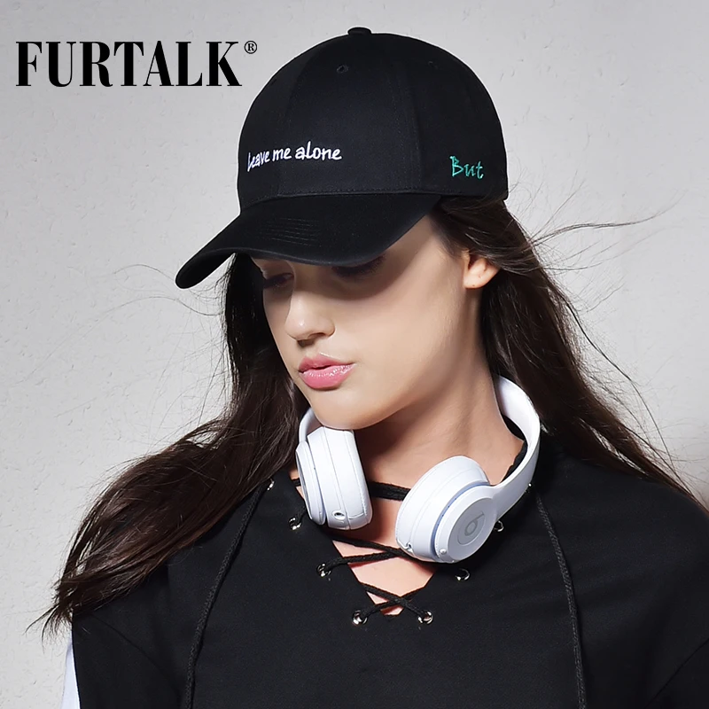 FURTALK чёрная кепка женская и мужская бейсболка женщин леиние кепки женские шапки шляпы для женщин