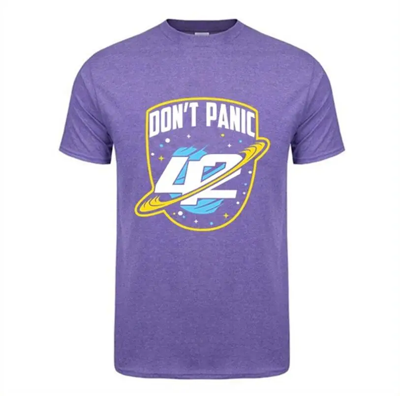 Мужская футболка с надписью dont panic sci-fi 42 модель camiseta в стиле ретро 2019 | одежда