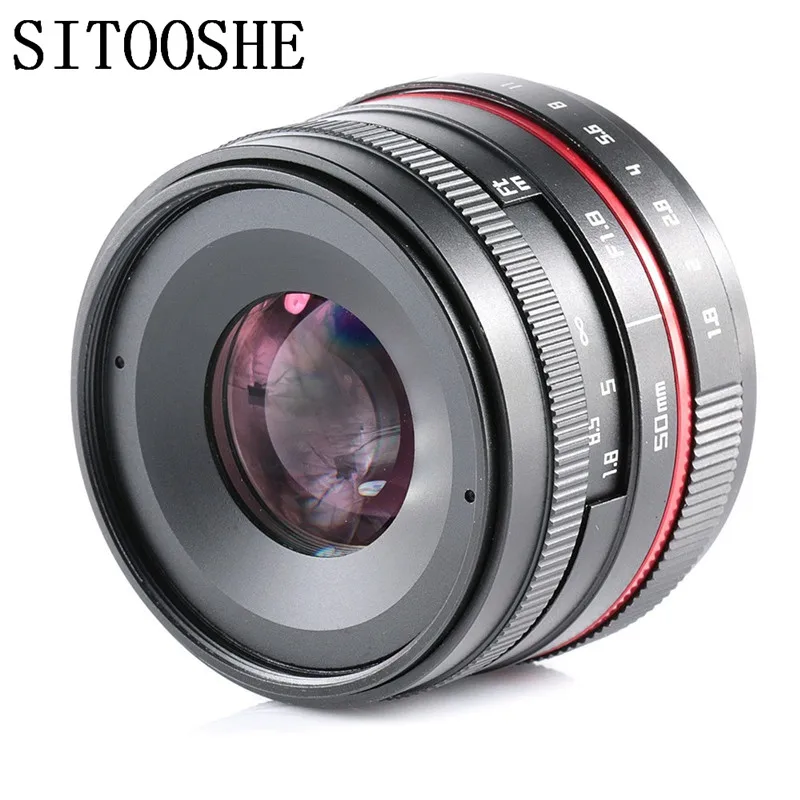 50 мм f1.8 APSC-C ручная фокусировка объектива для Canon Nikon SONY E Mount Micro M4/3 Fujifilm FX Pentax samsung камеры