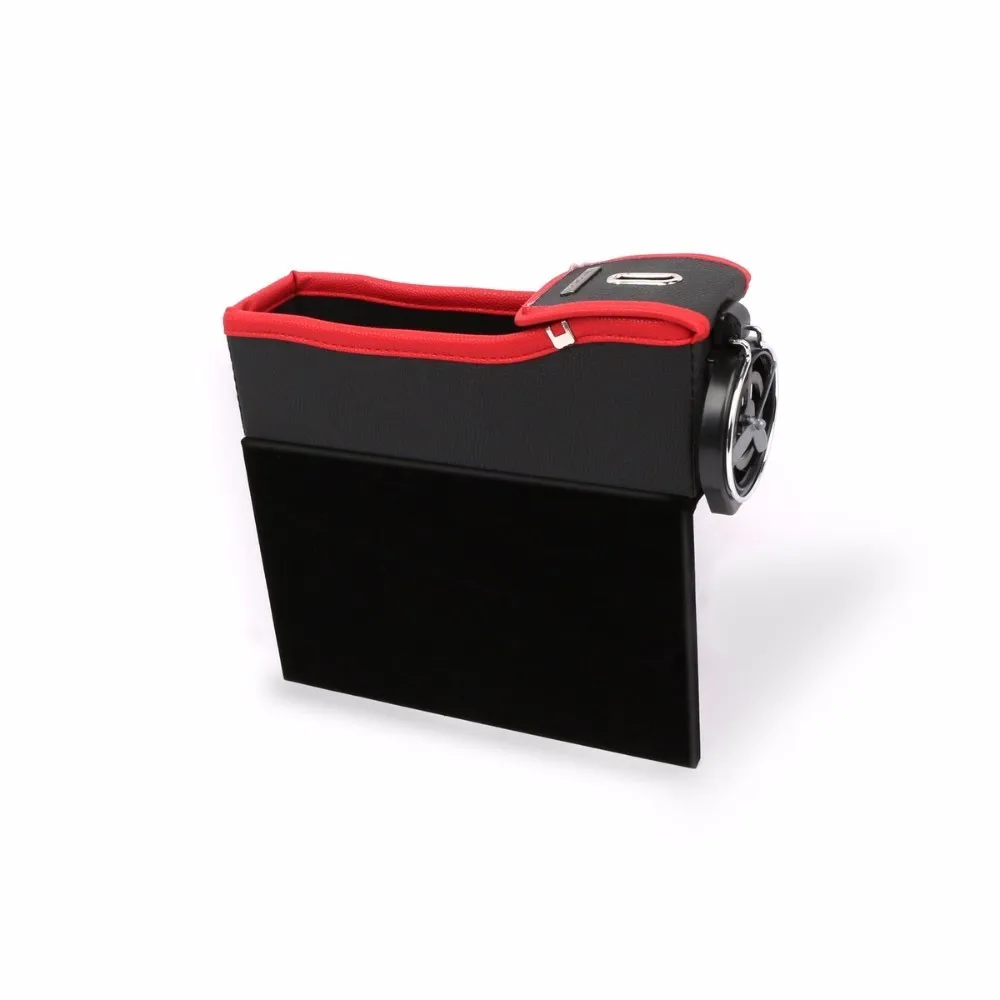 Red left side OHANEE органайзер для автомобильного сиденья щелевая коробка для хранения чашка держатель для напитков зерновой зазор карман для хранения для телефона карта Монета - Название цвета: Red left side