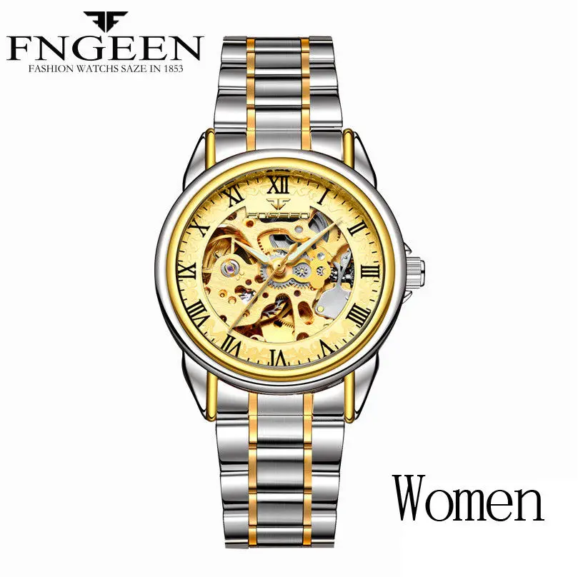 women tone gold Женские часы, автоматические механические часы, женские часы с турбийоном, Reloj Mujer, часы со скелетом, Лидирующий бренд, наручные часы, Relogio Feminino - Цвет: women tone gold