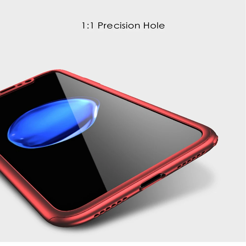 New Floveme Новый 360 Полный Защита телефона чехол для 5S 5 SE iPhone X 8 7 6 6S Plus Экран протектор