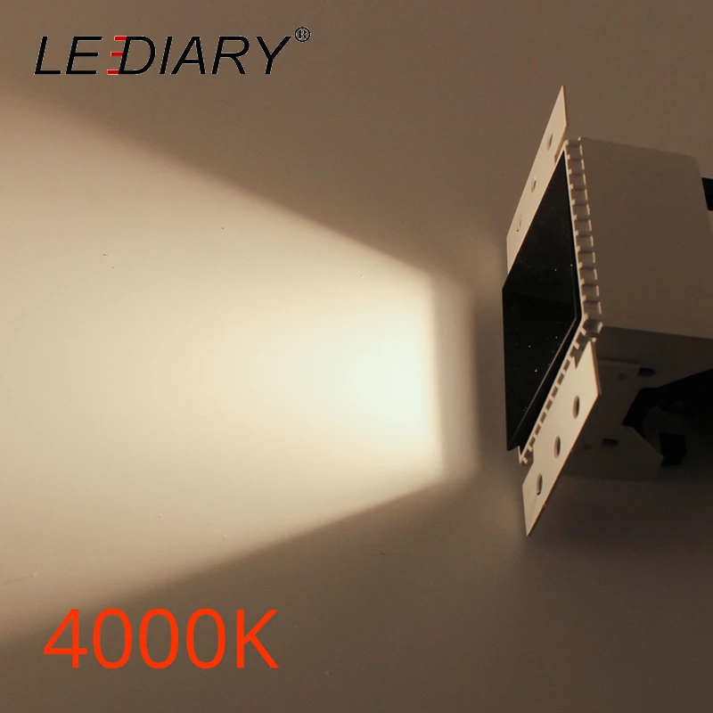 LEDIARY LED COB Квадратные светильники 9 Вт 220 в 75 мм с отверстиями антибликовым