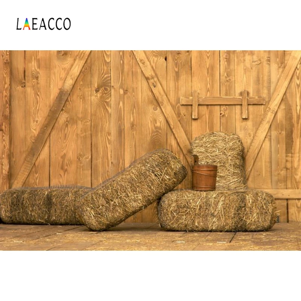 Laeacco деревянная доска сена стога фоны Домашние животные Детский портрет