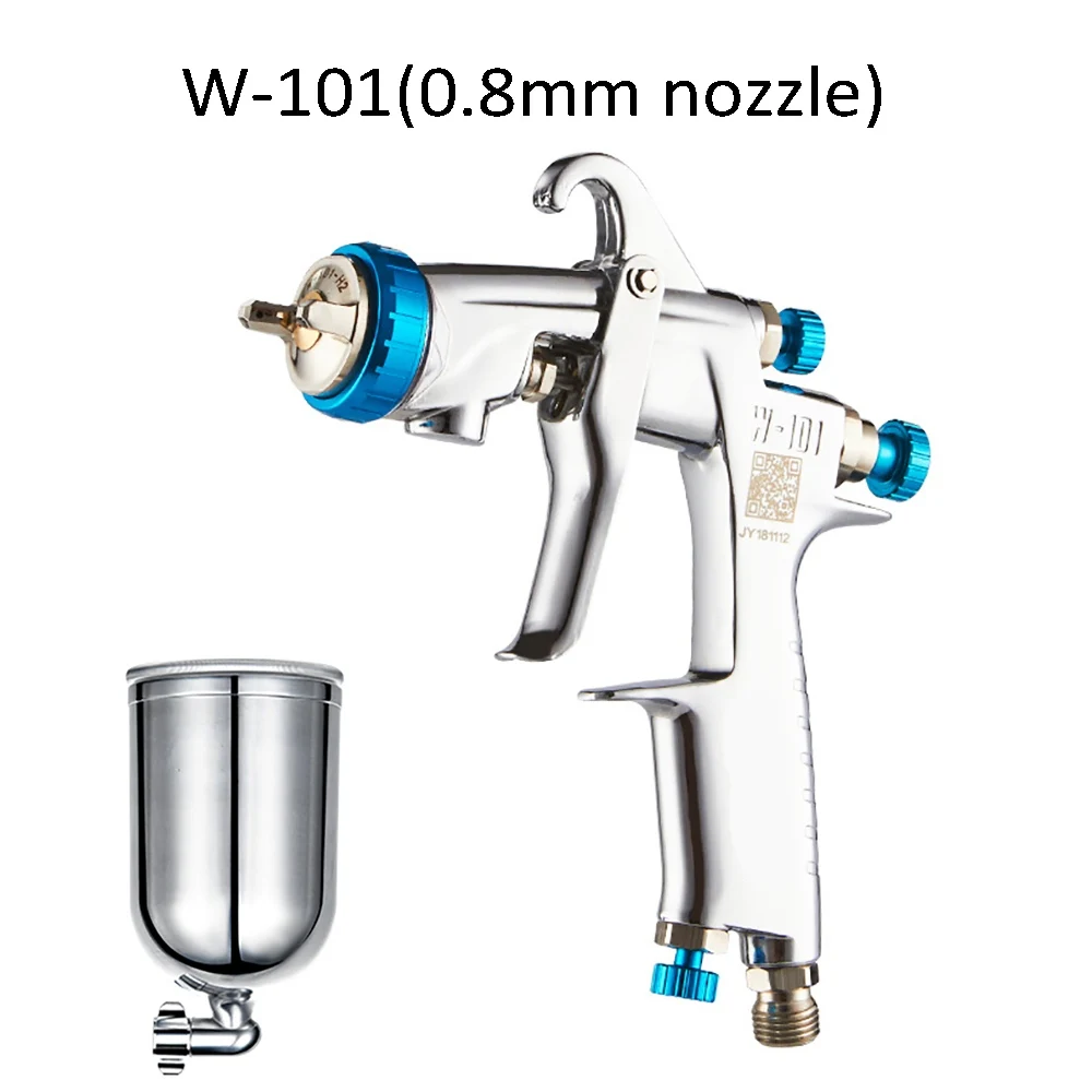 W-101 Spary пистолет с 400CC Кубок Аэрограф ручной пистолет распылитель 1,0/1,3/1,5/1,8 мм Насадка высокое качество W101 распылительный Воздушный пистолет-распылитель - Цвет: 0.8mm
