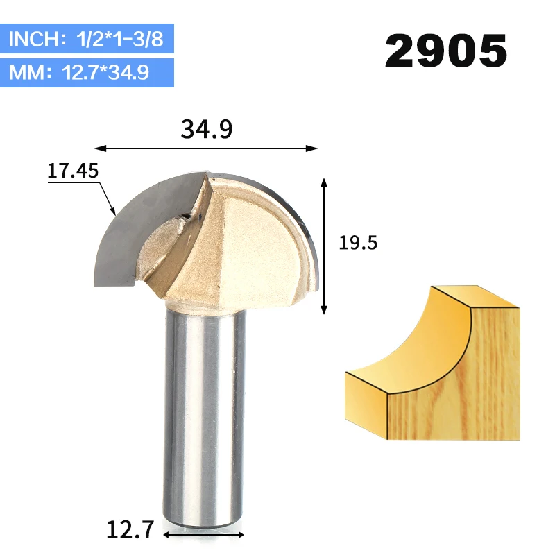 2905 HUHAO 1 шт., двойная фреза для отделки кромки, долота для дерева, долота, карбид вольфрама, деревообрабатывающий концевой фреза 1/" 1/4", хвостовик, фреза - Длина режущей кромки: 2905