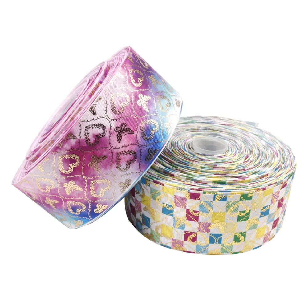 IBOWS 2yards/lot 75mm Grosgrain Ribbon Butterfly Foil Printed Ribbons for DIY Hair Bows Accessories Decorative Carfts|Ленты для шитья| |
