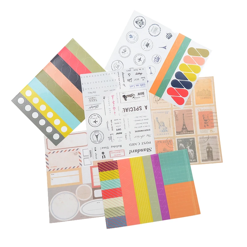 12 шт. бумажные винтажные наклейки для фотографий | Дом и сад