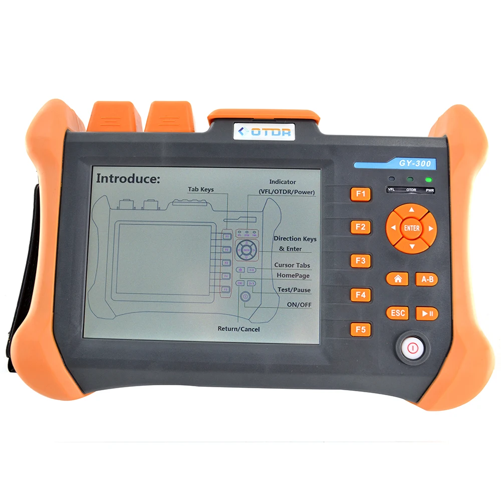 

DHL free shipping GUYANG single-mode OTDR touchscreen Multilanguage SM OTDR 1310/1550nm 32/30DB with 10mw VFL