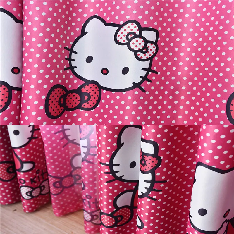 colour 1 Розовые занавески с принцессой hello kitty для девочек, занавески для ванной комнаты - Цвет: colour 1