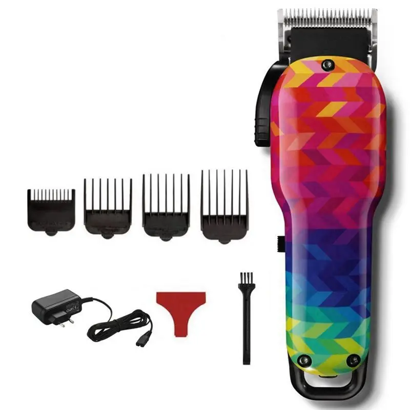 4pcs guide comb Профессиональная Парикмахерская Машинка для стрижки волос, мощный мужской электрический триммер для волос, Беспроводная Машинка для стрижки волос, инструмент для стрижки волос(120 цветов - Цвет: 4pcs guide comb