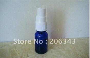 15ml blue essential oil bottle spray head for cosmeticl packaging