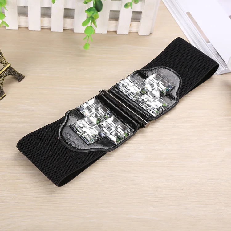 Новое поступление 2019 дизайнерские Роскошные эластичные ремни со стразами